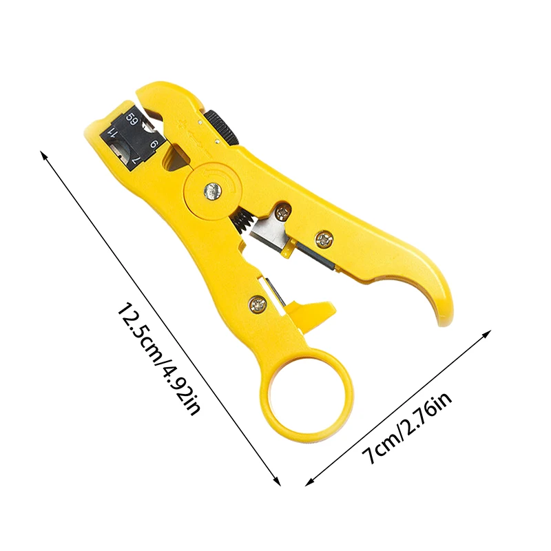 Ferramenta de decapagem multifuncional, Wire Stripper, cortador de cabo coaxial, alicate rotativo, ferramenta eletricista, All-in-1