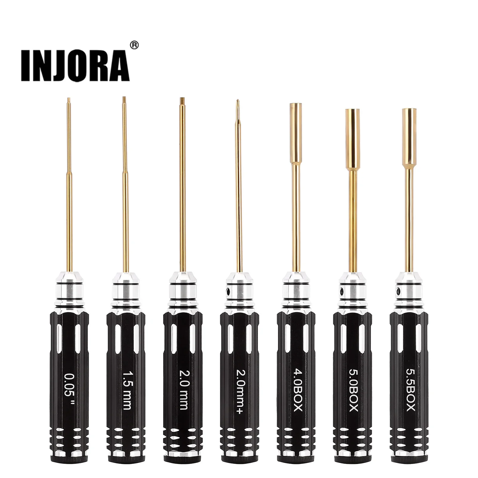 INJORA HSS Hex Screwdrivers Nut Driver Wrench RC Tools Kit For 1/18 1/24 RC Mini Crawler Car SCX24 FCX24 TRX4M