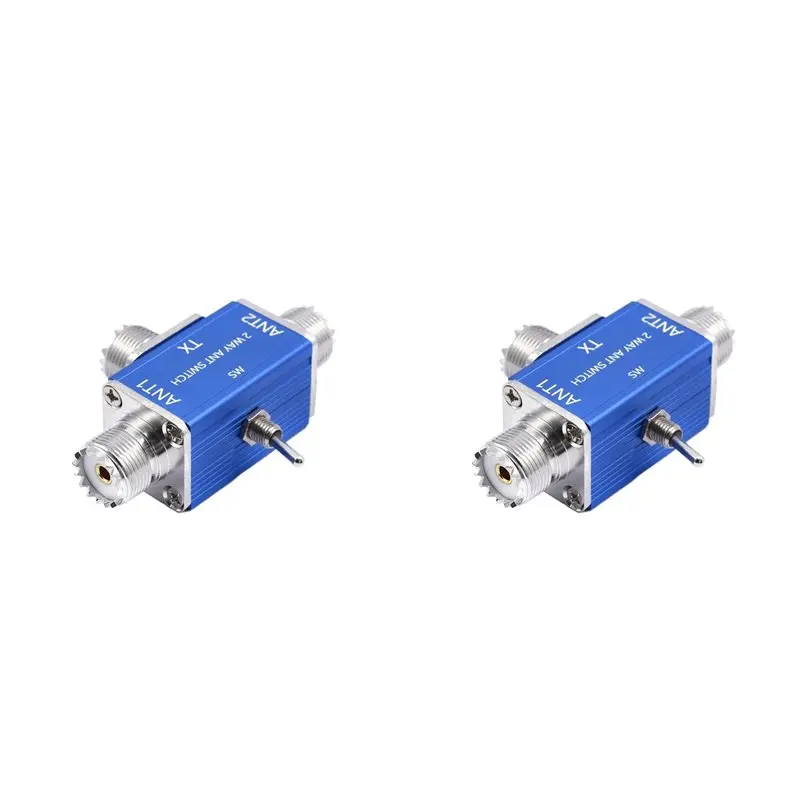 2X 2 Way CB/HAM Antenna Coax Switch Coaxial Antenna Switch 100W 1-30Mhz SL-16 Connector-A86G