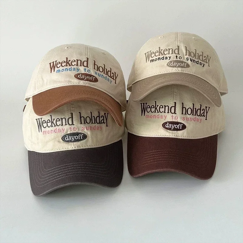 1 unisex all season fashionable pure cotton retro letter WEEKEND baseball cap
