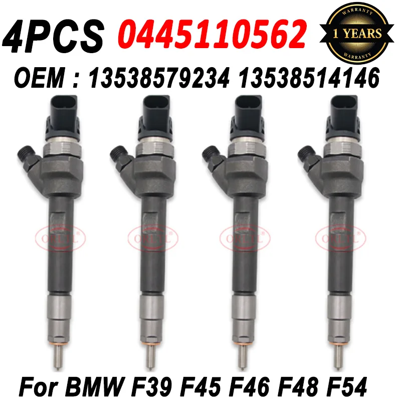 4PCS 0445110562 NEW NOZZLE 0 445 110 562 13538511630 AUTO 8511630 Diesel Engine Injector 0445 110 562 for Bosch BMW