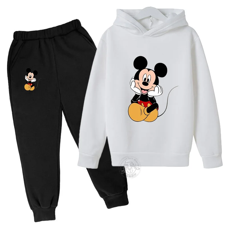 Disney Mickey Mouse Hoodie Y2K Cartoon Comics Anime Kids Clothing Kids Girls Boys Sweatshirt Hoodie set