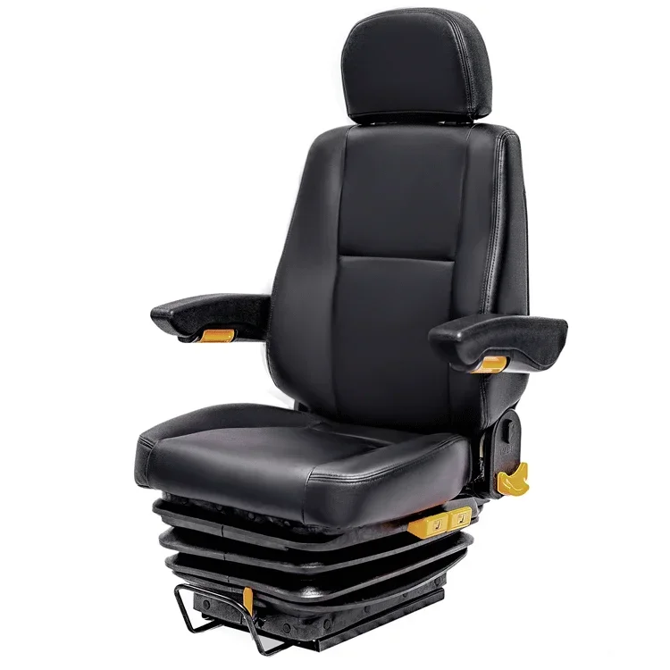 

Universal Leather Adjustable Construction Equipment Seat for Excavator Truck Driver with Air Suspension