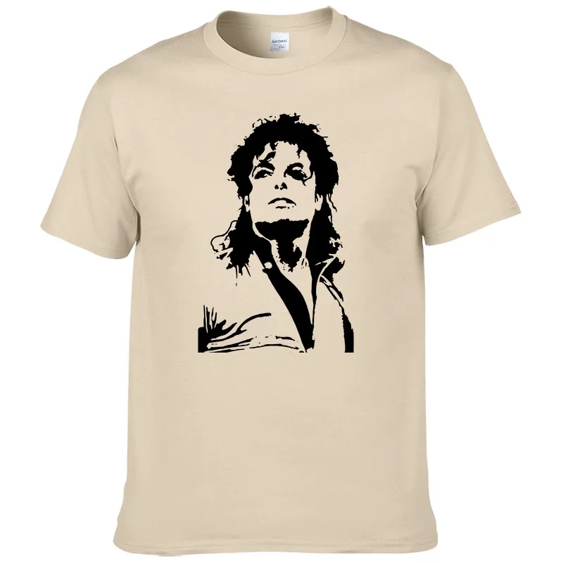 

Summer Michael Jackson T Shirt Men Hip Hop Cotton Printed Short Sleeve O Neck T-shirt Tees #228