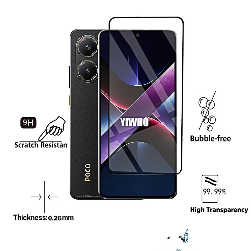 4-1 قطعة الزجاج المقسى ل Xiaomi Poco X7 Pro X6 X5 X4 X3 حامي الشاشة على Pocco Poxo X7pro X 7 6 5 Pro طبقة رقيقة واقية أمامية