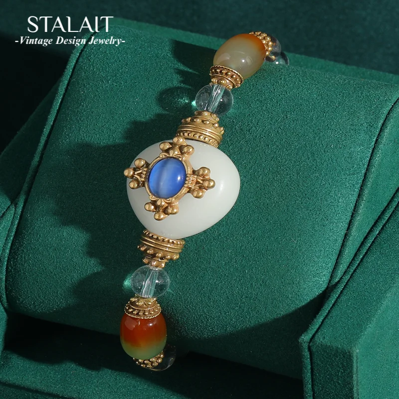 

Винтажные браслеты с прозрачными кристаллами и пчелами, очаровательные браслеты ручной работы золотого цвета, антикварные украшения для женщин, стекло в стиле бохо, Новое поступление