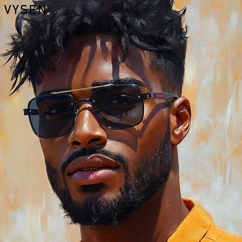 

Steampunk Oversized Square Sunglasses Men 2026 Luxury Brand Vintage Metal Frame Double Beam Sun Glasses For Male Driving Shades