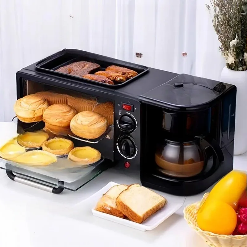 3 in 1 Bread Toaster Oven Coffee Maker Toaster Small Oven