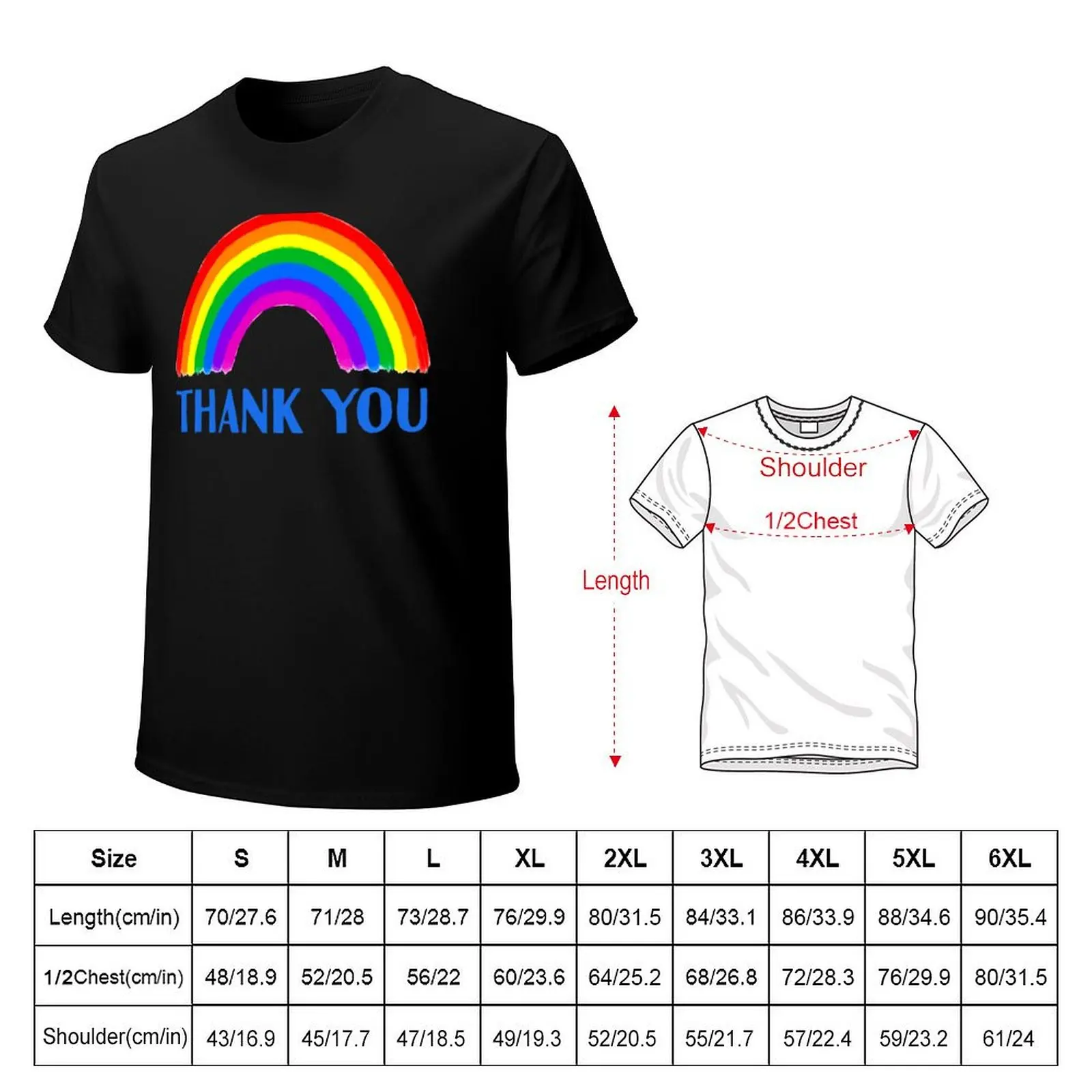 Thank You Rainbow Support | NHS and Keyworkers T-Shirt aesthetic clothes hippie clothes anime stuff mens fashion