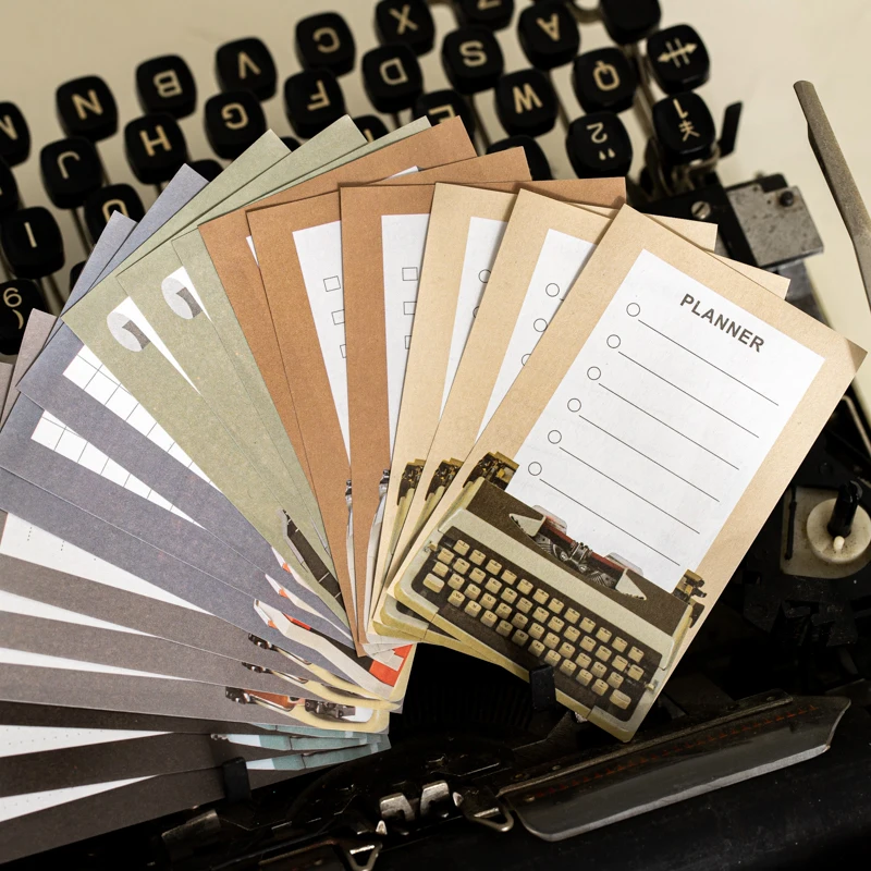 Journal GO 50pages Vintage Typewriter Themed Note Book Retro Planner Schedule Memo Pads Journaling Material Paper view 2