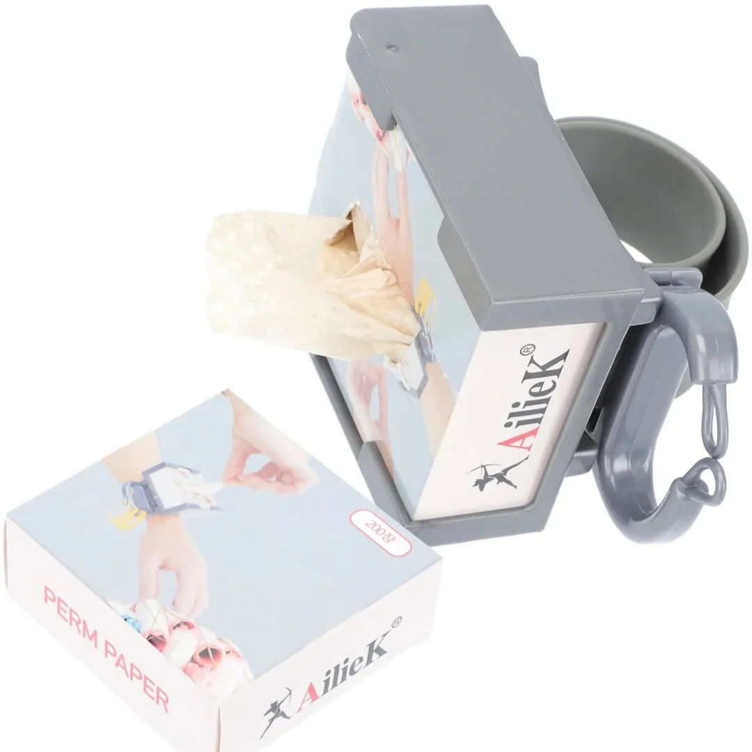 

1Set Adjustable Wristband Ultra Thin 200 sheets Style Perm Paper Box for Salon Hair Perming Paper Curler Tools Kit Auxiliary