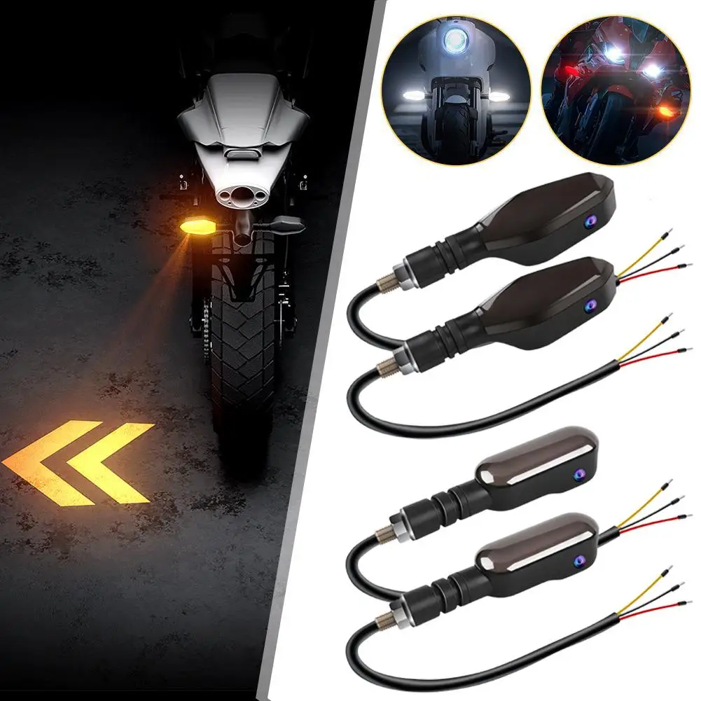Motorcycle Turn Signal with Projection Turn Signal Motorcycle Light Led Environment Turn Signal Light Highlight Warning Light