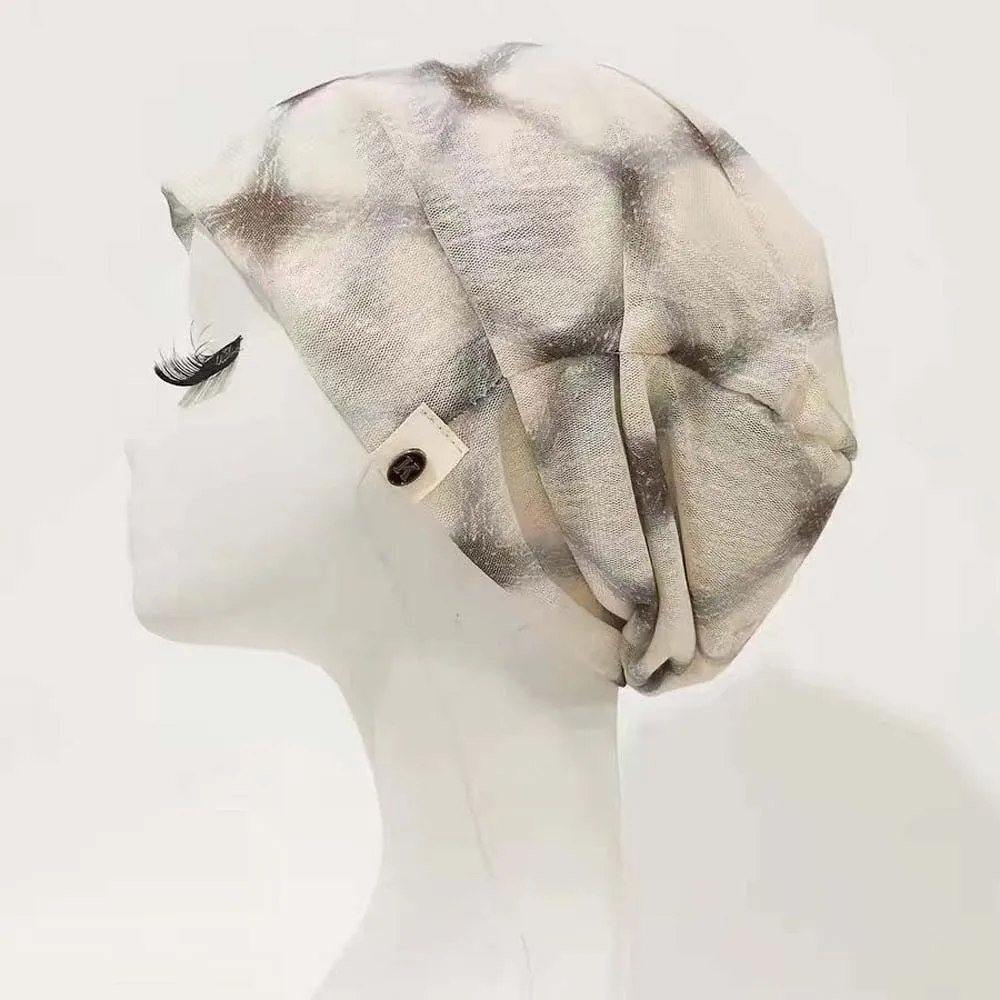 Vintage Paisley Beanie Thin Fabric Versatile Style Breathable Slouchy Hat Soft Touching Lightweight Texture Face Framing Bonnet