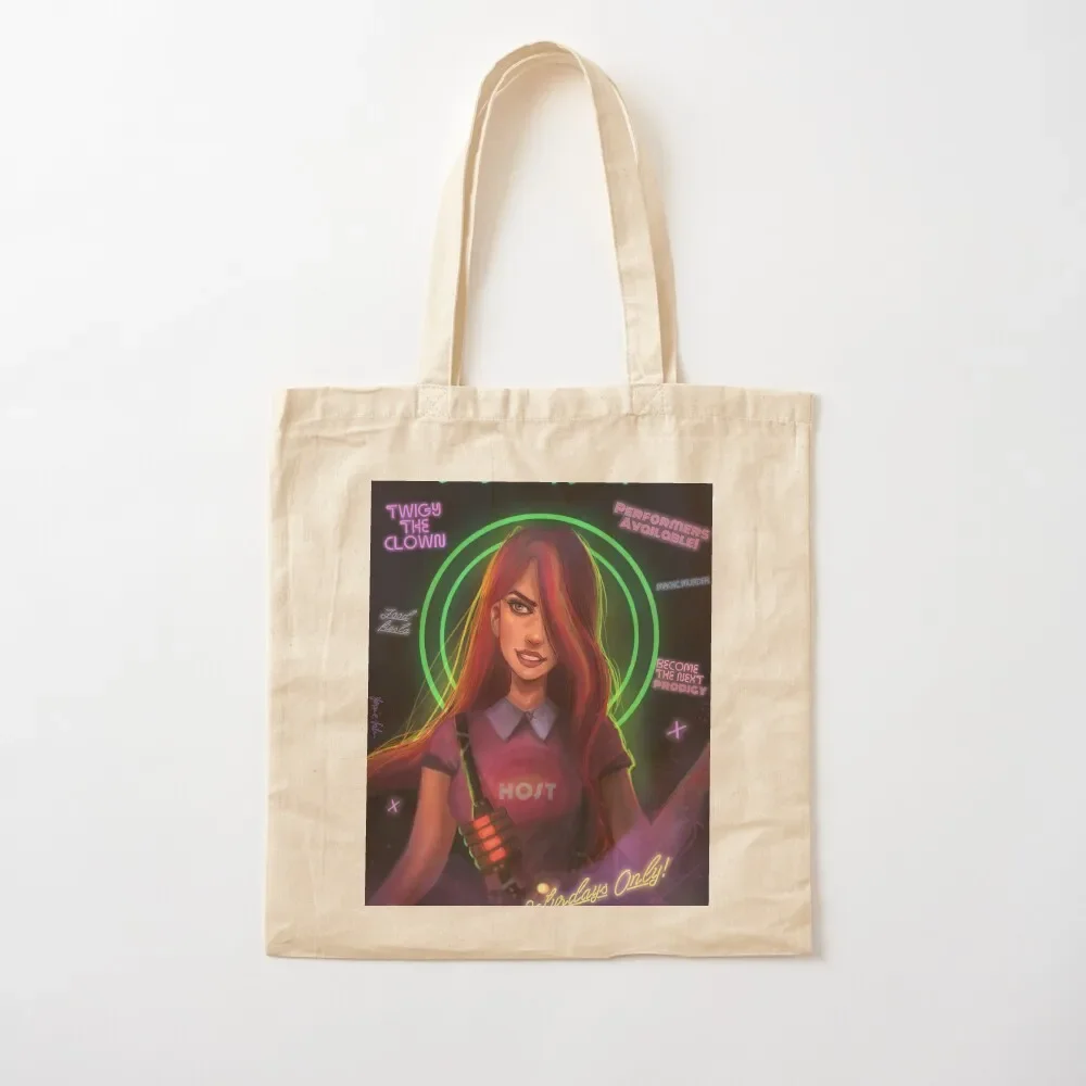 Twigy the Clown - Retro Poster Tote Bag Large bags for women eco bag folding Women's bag custom bags