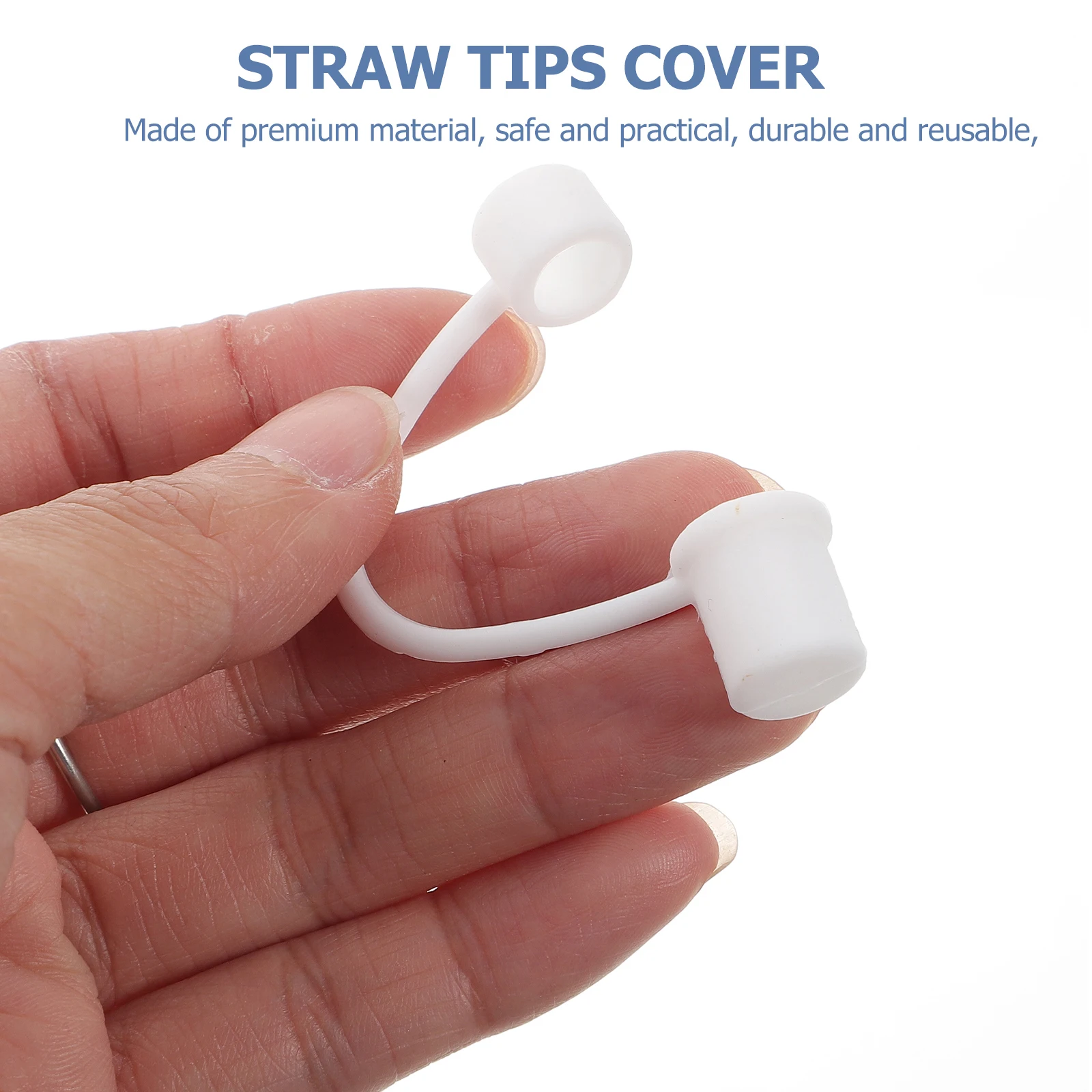 

8Pcs Silicone Straw Covers Reusable Straw Plugs for Bubble Tea Party Graduation Ceremonies Cup Toppers Decoration