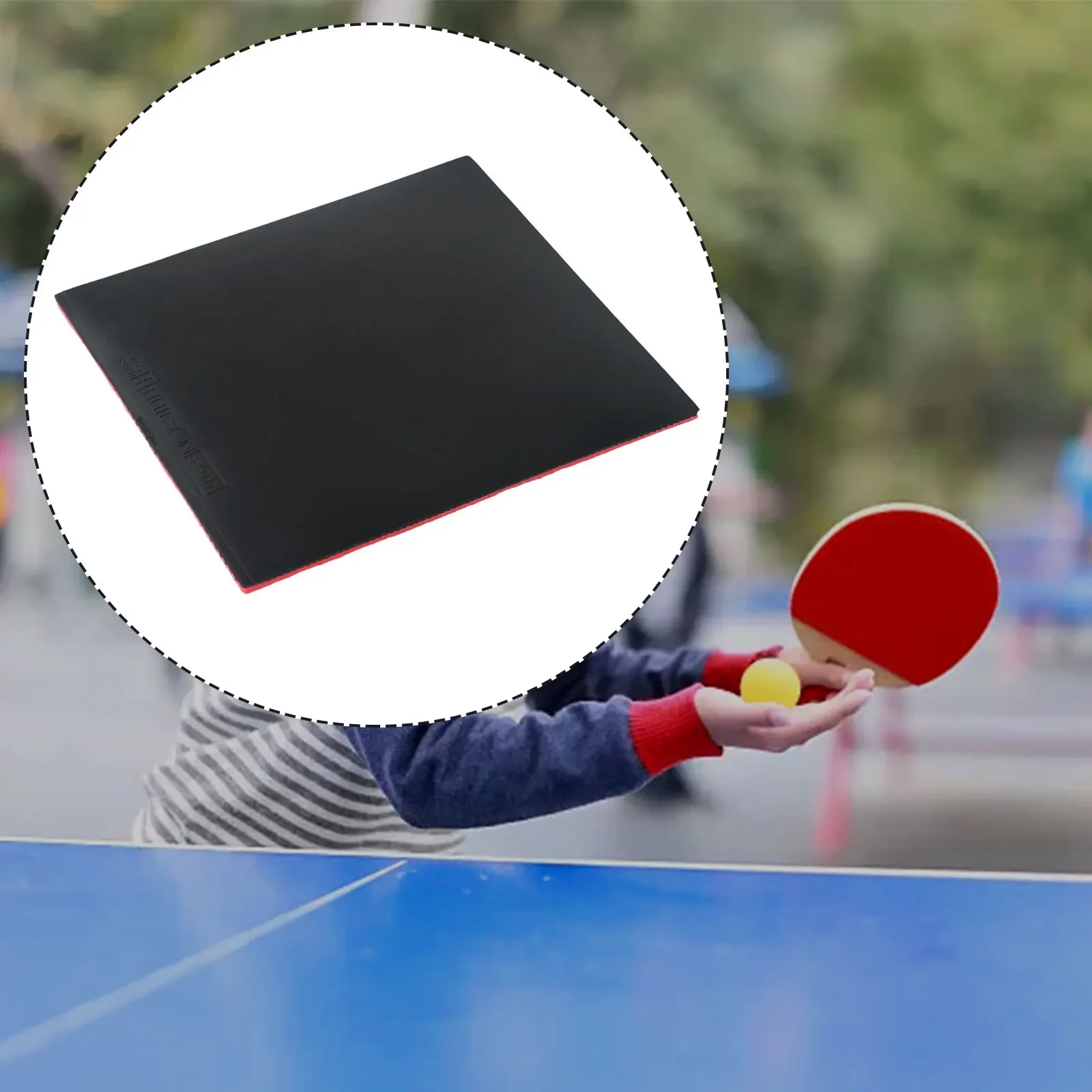 Rubber Table Tennis 2.2mm Thickness 42 45 Hardness 42-45 Hardness Black/Red Flexibility Long Lasting Long-lasting