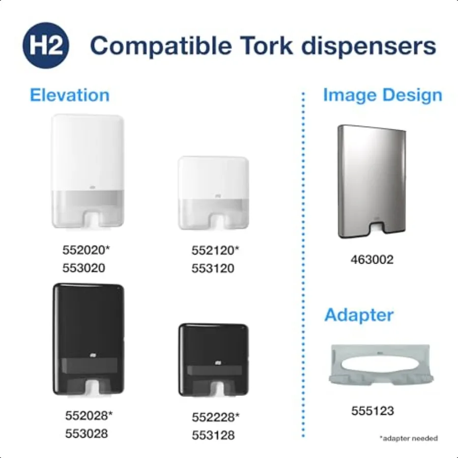 Tork Xpr Compred Multifold Handdoek Wit H2 Geavanceerd Sterk en absorberend 12 x 250 vellen 424834