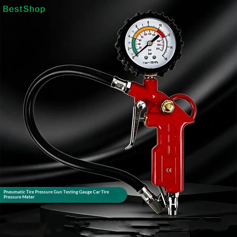 ★Interface Tire Pressure Gauge For Car Motorcycle SUV Inflator Pumps Tire Repair Tools Pressure  Type For Air Compressor