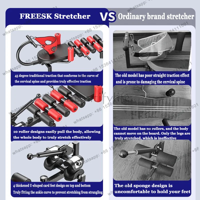LSCervical And Lumbar Spine Stretcher, Spinal Traction Device, Home Height Increasing Fitness Inverted Machine, Soothing Bed
