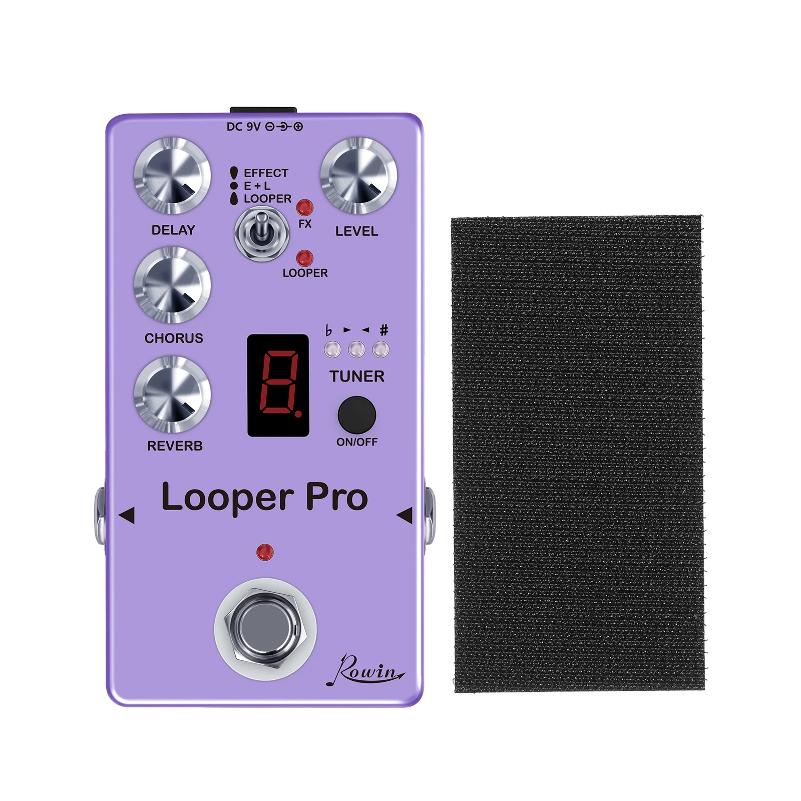 Rowin RE-05 Loop Guitar Effector Looper Tuner Mini Guitar Looper Effect Pedal Shell with Reverb Chorus Delay Guitar Accessories