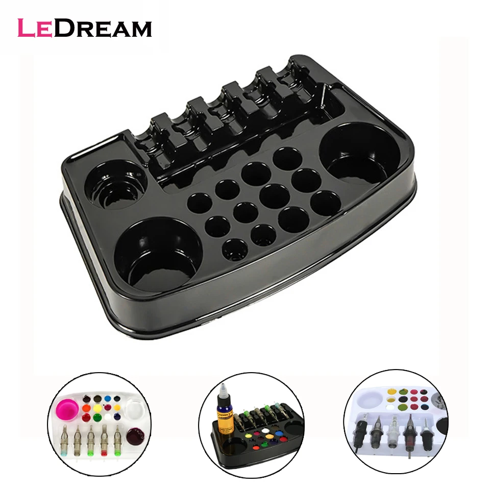 12PCS/Set Disposable Tattoo Holder Tray Disk Stand Rack Storage Container Ink Pigment For Tattoo Ink Pigment Accessories