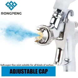 RONGPENG-pistola de pulverización de pintura de aire a base de agua R500 LVLP, boquilla de 1,3/1,4/1,5/1,7/2,0mm, copa de 600cc para automóviles, imprimación, recubrimientos de muebles