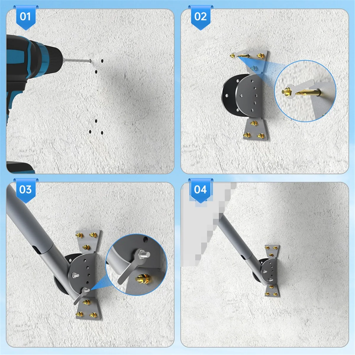 

Adjustable Mounting Kit for Starlink V2 Eave Bracket Satellite Support Stand Practical Internet Dish Pole Mount KitJAS