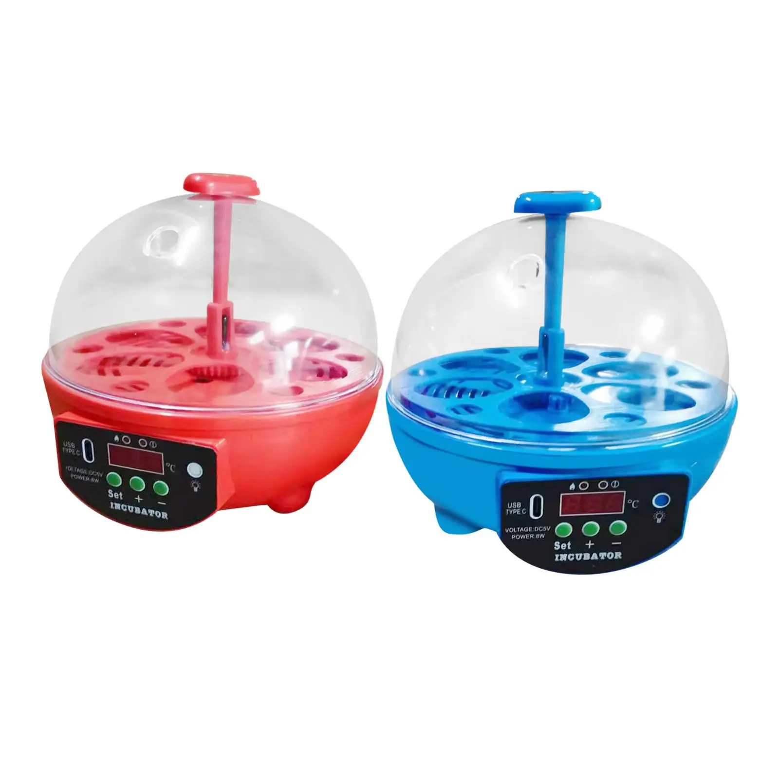 

Инкубатор для разведения, на 6 яиц, ручной, компактный, с контролем температуры.