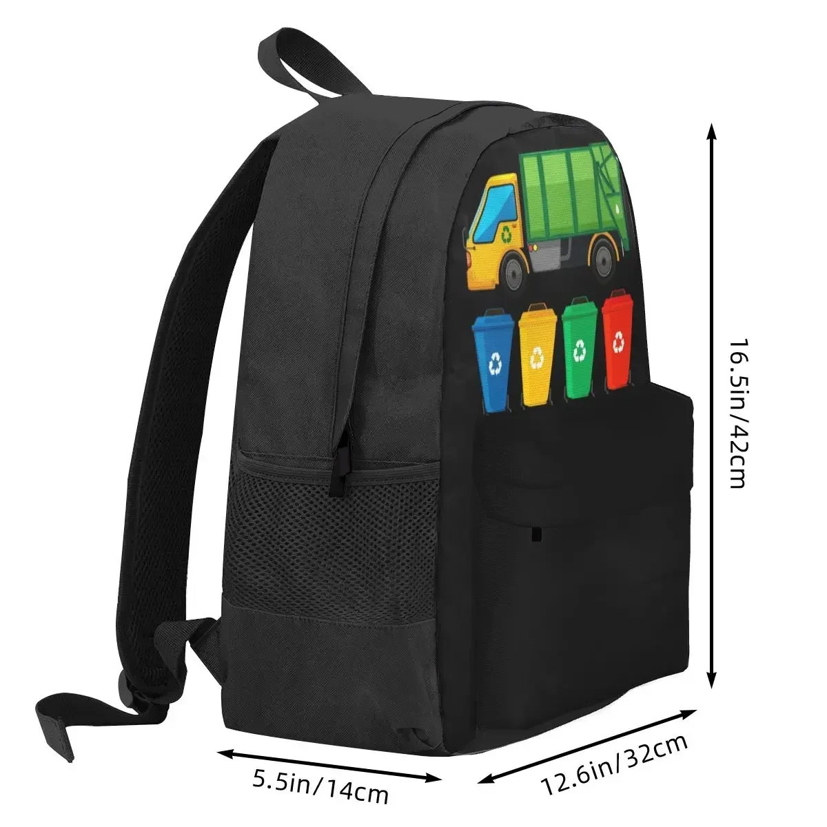 Garbage Truck Backpacks Boys Girls Bookbag Students School Bags Cartoon Kids Rucksack Travel Rucksack Shoulder Bag