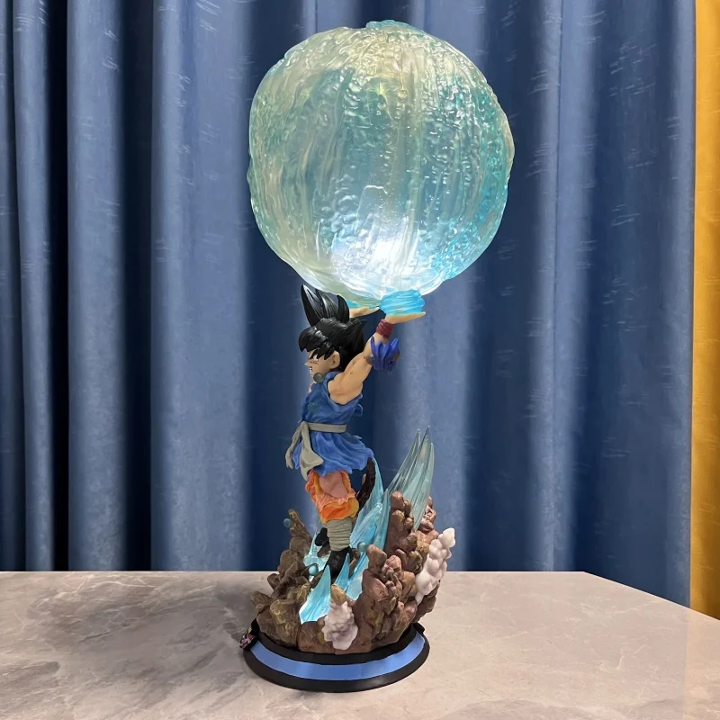 Figura de Dragon Ball de animación de 50CM, modelo de juguete de PVC, bomba espiritual luminiscente, figuras de acción de Goku, estatuas para recoger regalos decorativos