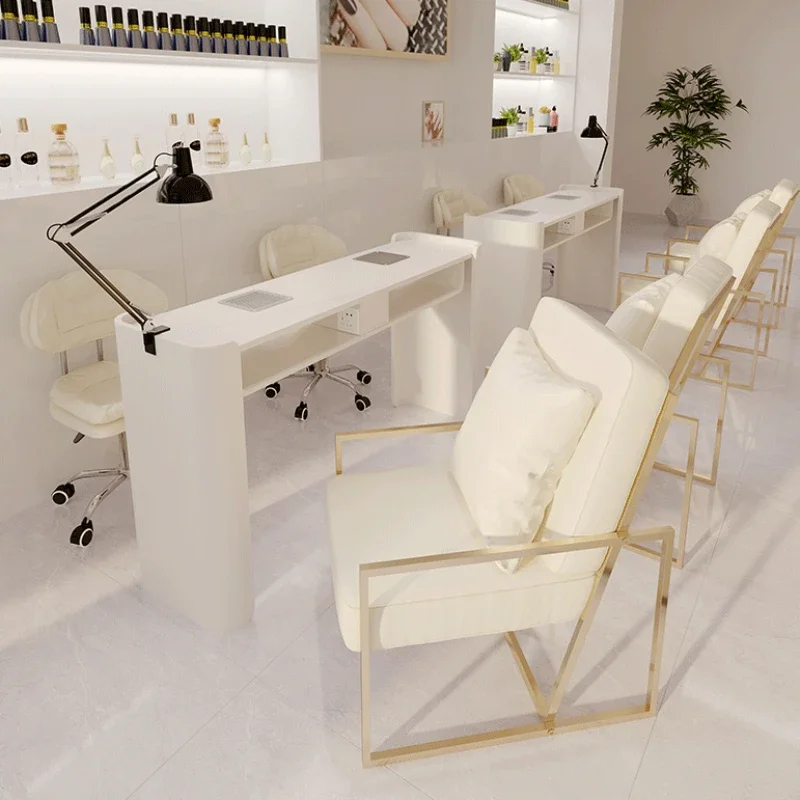 Modern Kawaii Professionals Manicure Table White Designer Workstation Nail Desk Nordic Aesthetic Nagel Tafel Nail Spa Furniture