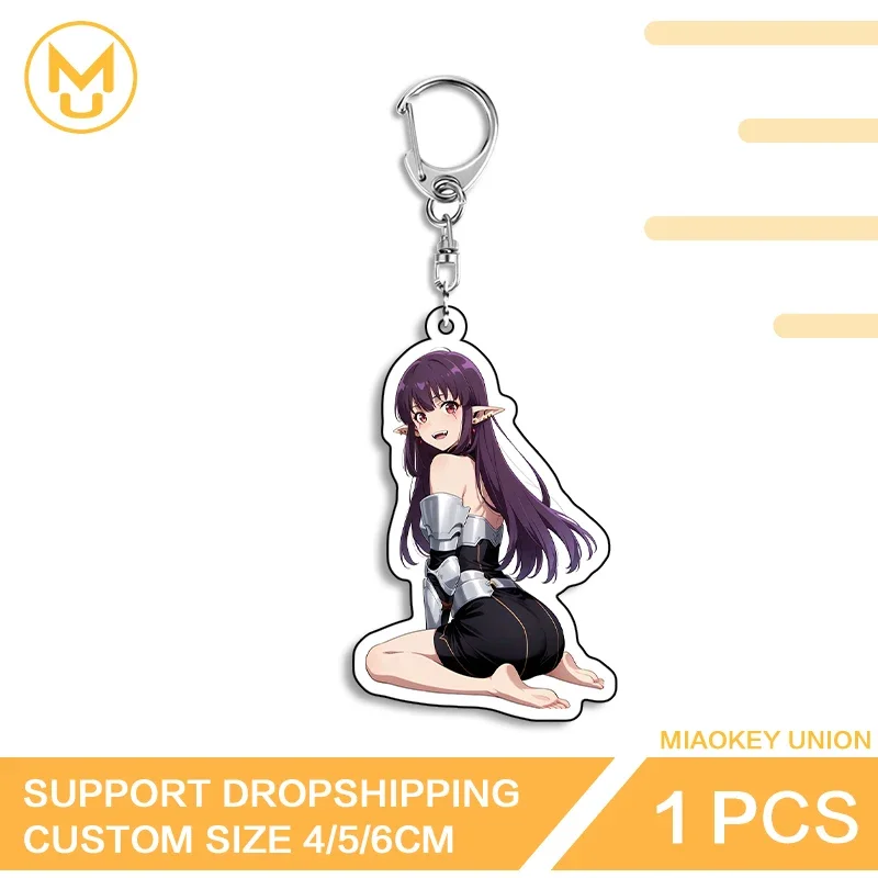 Sung Jin Ah Purple Hair Beautiful Girl Kneel Sitting High Quality Double Sided Acrylic Keyring Backpack Decor Collection