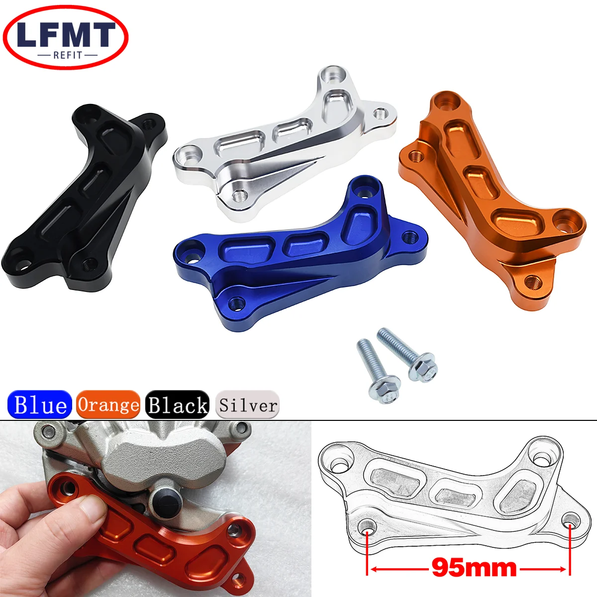 

320MM Motorcycle Brake Caliper Bracket For KTM 125 200 250 300 350 450 500 SX SXF EXC EXCF XC XCF XCW TPI Six Days 1994-2023