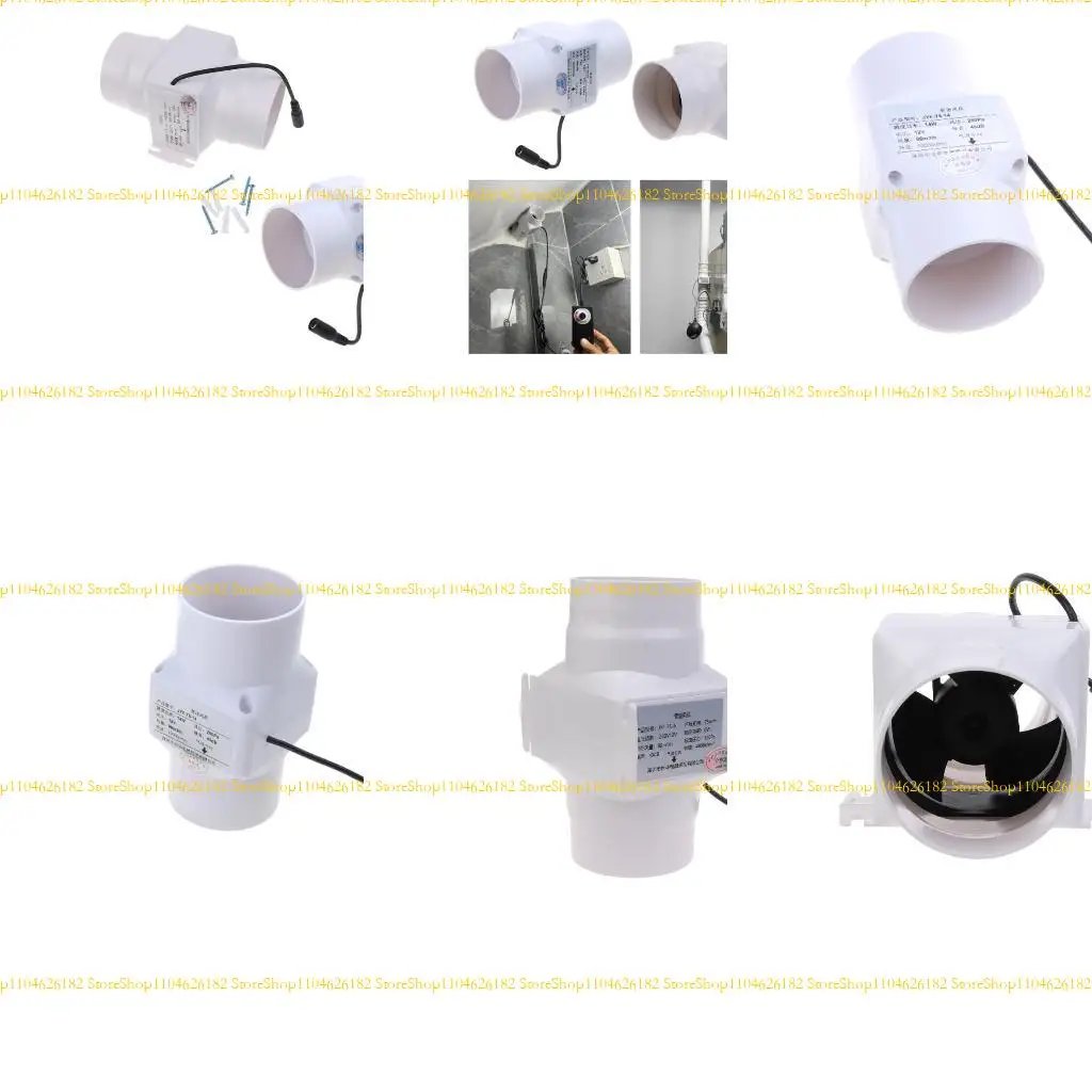 

Q2Q4 Easy to Carry 3 Inch Duct Exhaust Fan 12V Low Noise Vent Blower Adjustable Speed Duct Fan for Cabinets & Hydroponic