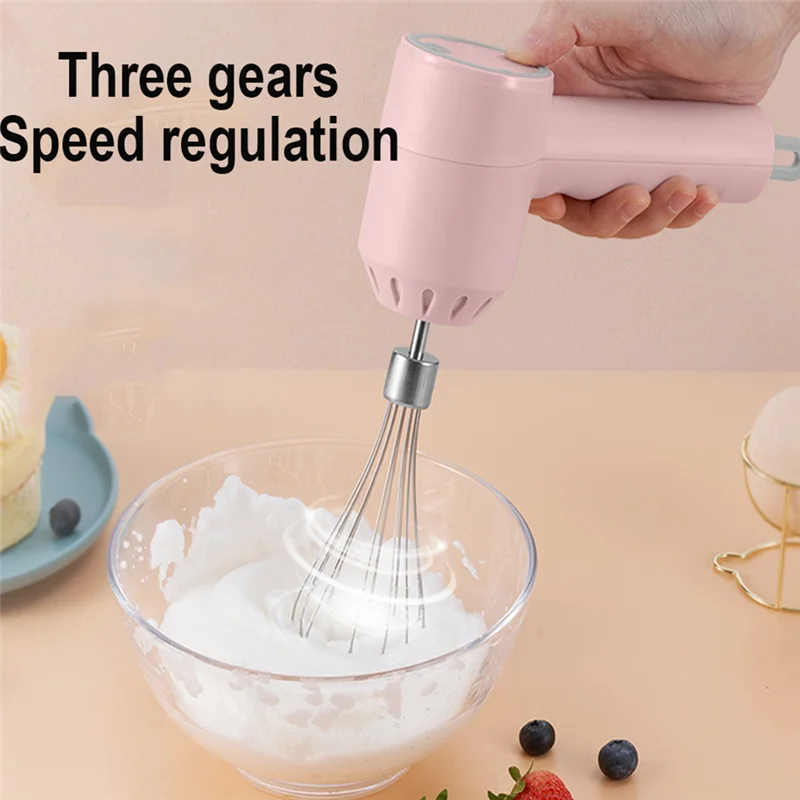 BBNV-беспроводной миксер для еды, 3-скоростной ручной электрический венчик для взбивания яиц, миксер для выпечки чеснока, многофункциональный кухонный комбайн