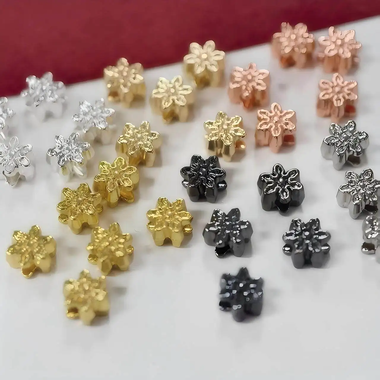 

10 штук бусин-разделителей в форме неправильной шестиугольной снежинки для самостоятельного изготовления браслетов, ожерелий, аксессуаров для ювелирных изделий