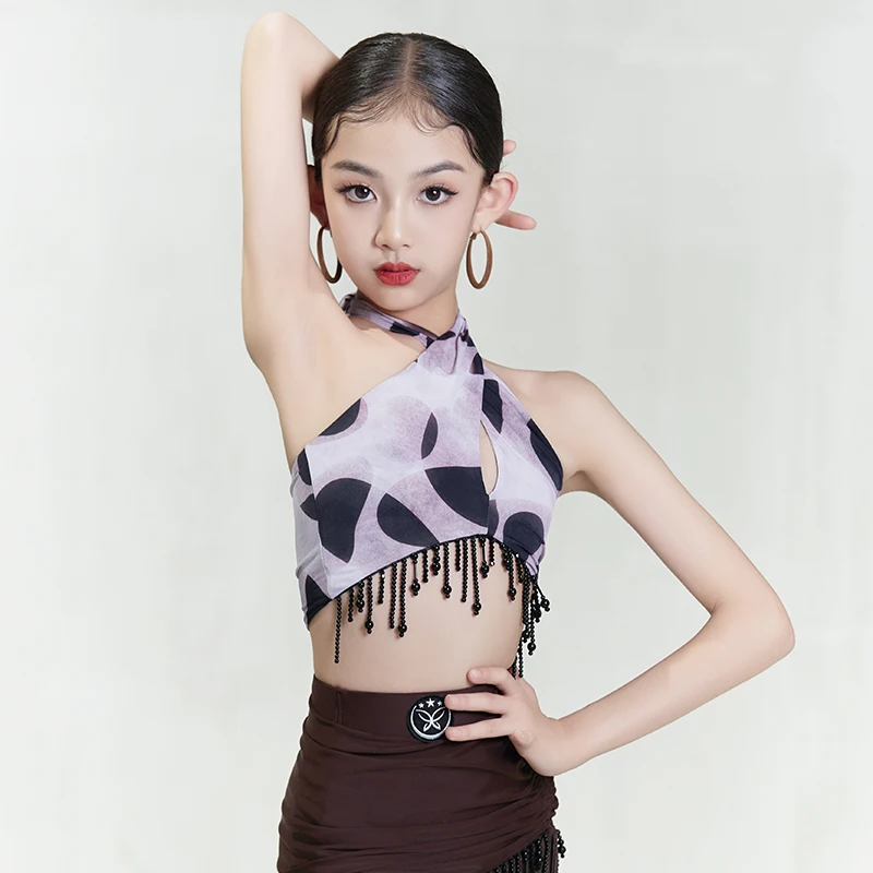 Latin Dance Dress girl Diamond Tassel Professional Competition Suit Adult Children High-end Custom Stage Costume Tango Costume