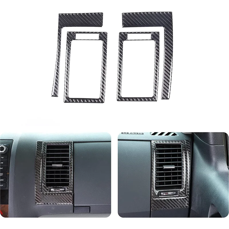 ملصق منفذ الهواء من ألياف الكربون ، Co Pilot yota Tundra ، إطار الديكور ، إكسسوارات داخلية
