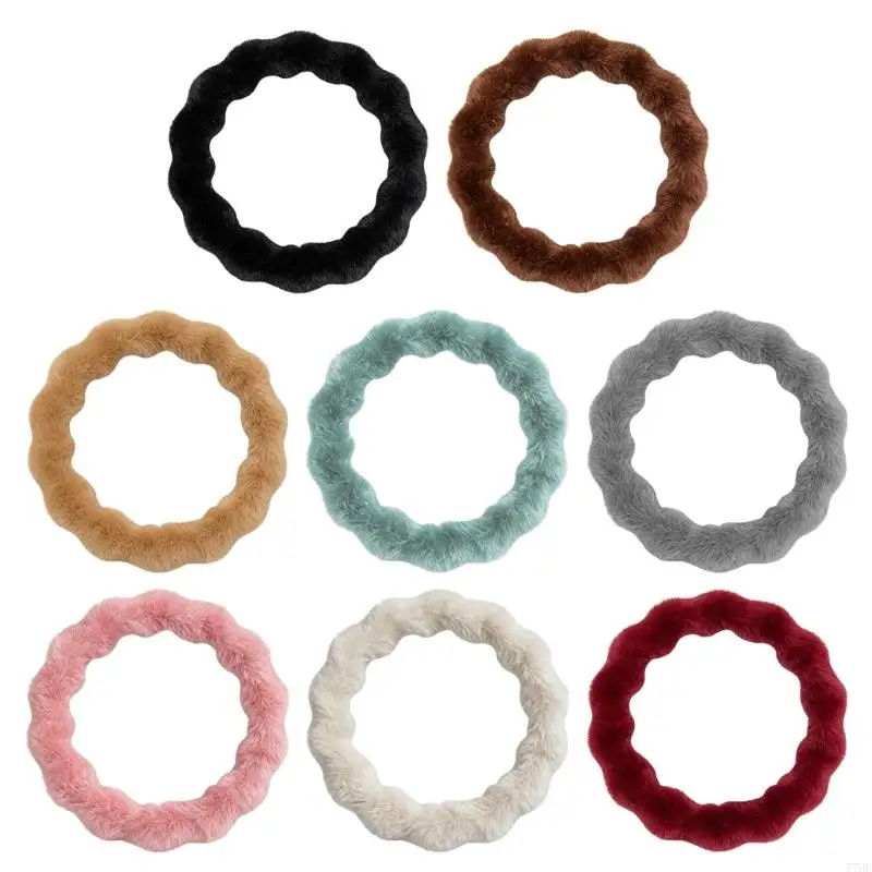 77HF 38cm Diameter High Quality Plush Car Steering Wheel Cover Provide Winter Warmth