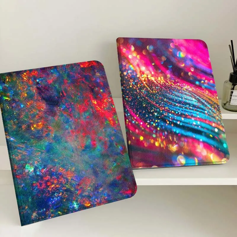 

Colorful Abstract Sparkle Art Tablet Case For Samsung Tab Galaxy S6 S11 A A7 A8 A9 A11 10.1 10.4 10.5 Plus Lite Gift