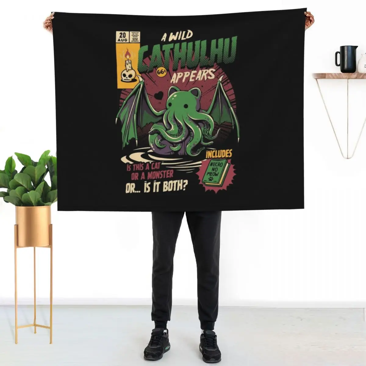 

Cathulhu Throw Blanket Soft Bedroom Blanket for Night Sleeping