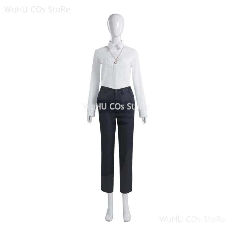 Agatha Harkness Witch Agatha TV All Along Cosplay Costume Prop Women Necklace Blue Trench Coat Holloween Party Roleplay Uniform view 3