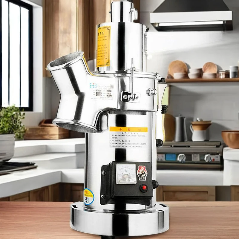 2200W Stainless Steel Grain Grinder Ultra-Fine Powder Maker for Household And Commercial Use Red Bean Pulverizer