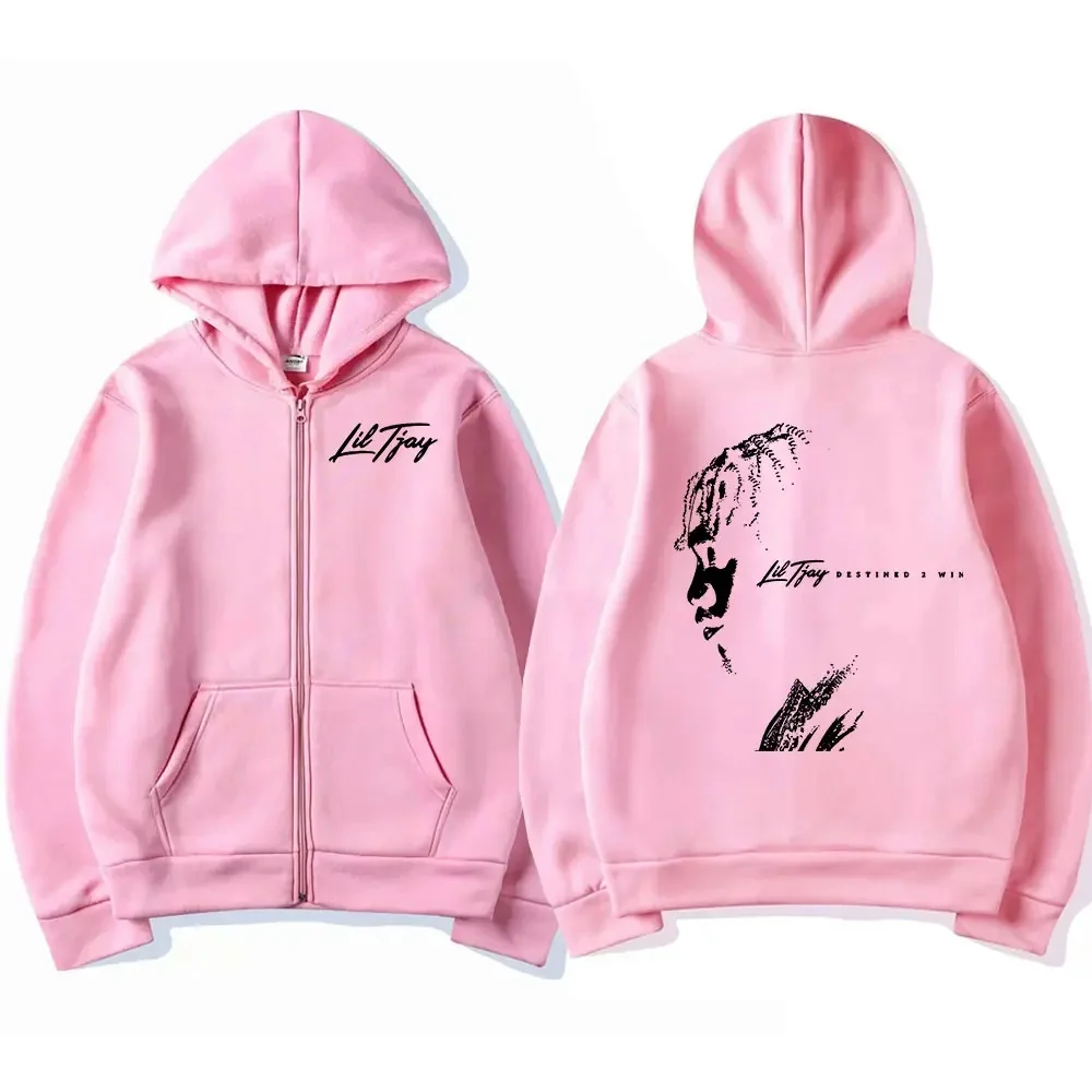 مغني الراب ليل تجاي الوجهة 2 وين ألبوم الموسيقى قلنسوة بسحاب الهيب هوب نمط البلوز الرجال النساء موضة زمم هوديس الشارع الشهير