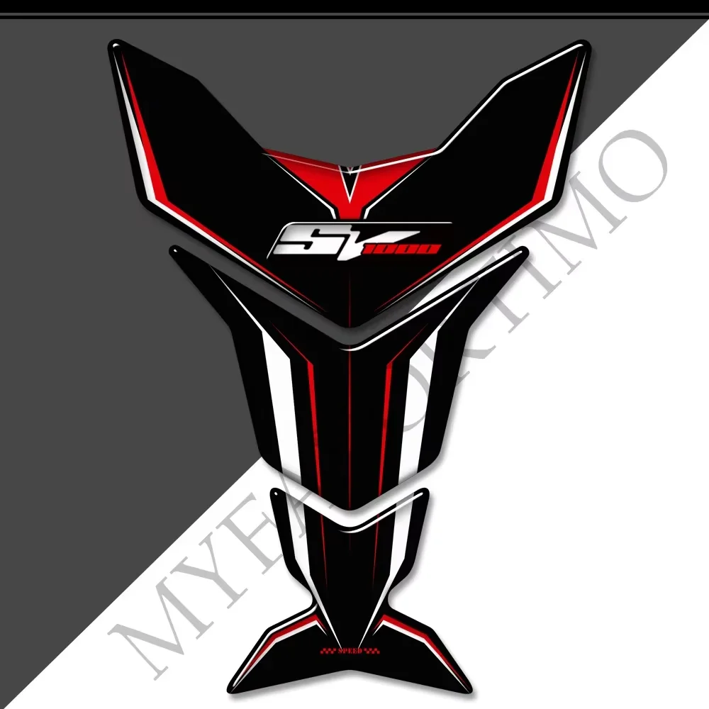 Stiker 3D pelindung bahan bakar bantalan tangki sepeda motor, stiker Decal lutut antigores untuk Suzuki SV1000S SV 1000 S SV1000