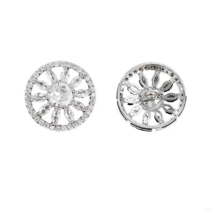 

2PCS Exquisite Glitter Buttons DIY Sewing Clothing Decors Accessories Y08E