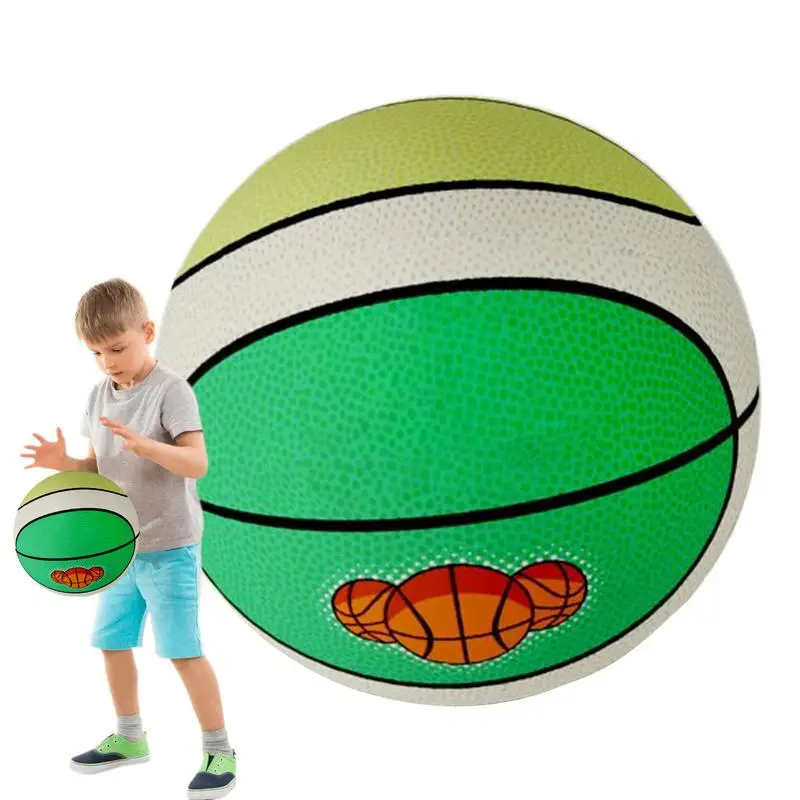 

Indoor Basketball Silent Soft Basketball Indoor Foam Toy For Age 3-12 Shock Absorption Sponge Ball For Kids Team Practice Floor