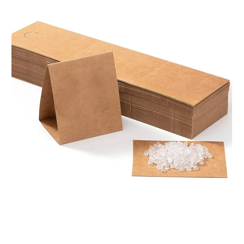 

ABP-Earring Card Holder Kraft Paper Tags Ear Studs Long Drop Card For Jewelry Packaging DIY