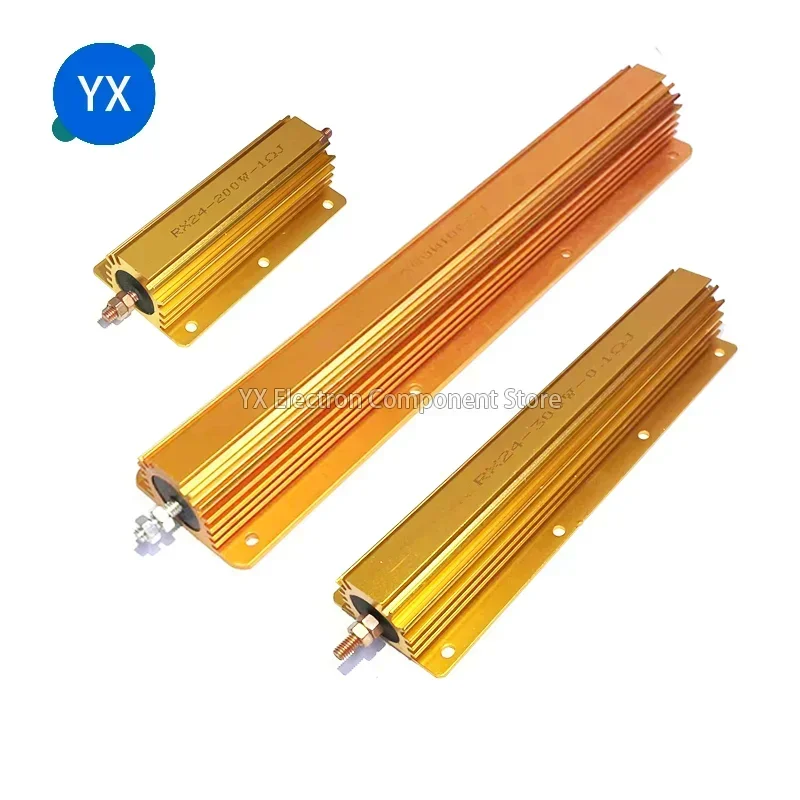 RX24 Aluminiowa obudowa z metalową powłoką Rezystor drutowy 200W 300W 500W 0.1~10K 0.22 0.33 0.5 1 2 4 8 20 30 100 200 300 500 1K 2K