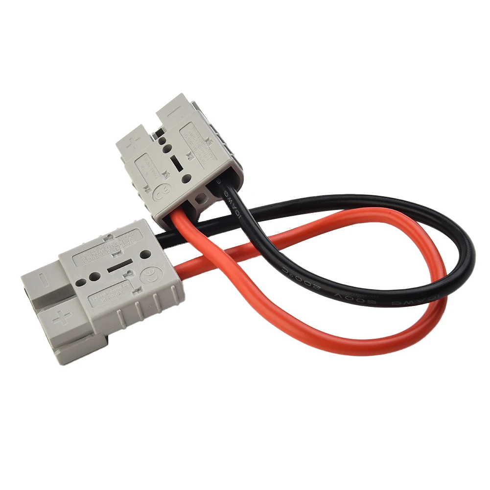 50A 600V DC Double-End Charging Connector Kit Featuring Silver-Plated Solid Copper Terminals and UL94 V0 Rating